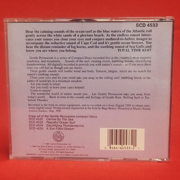 Gentle Persuasion The Sounds of Nature Peaceful Ocean Surf CD 1987 - Picture 2 of 8